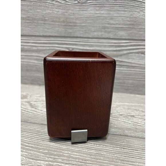 Desktop Wooden Golf Theme Pen Pencil Holder 4” Tall Gift For Golfer Office - Picture 4 of 6